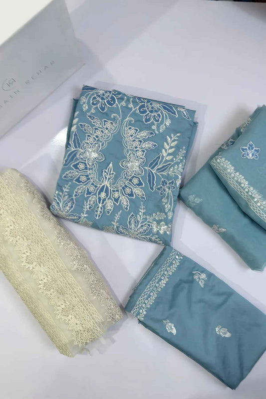 Embroidered Arabic Lawn Unstitched 3 Pcs