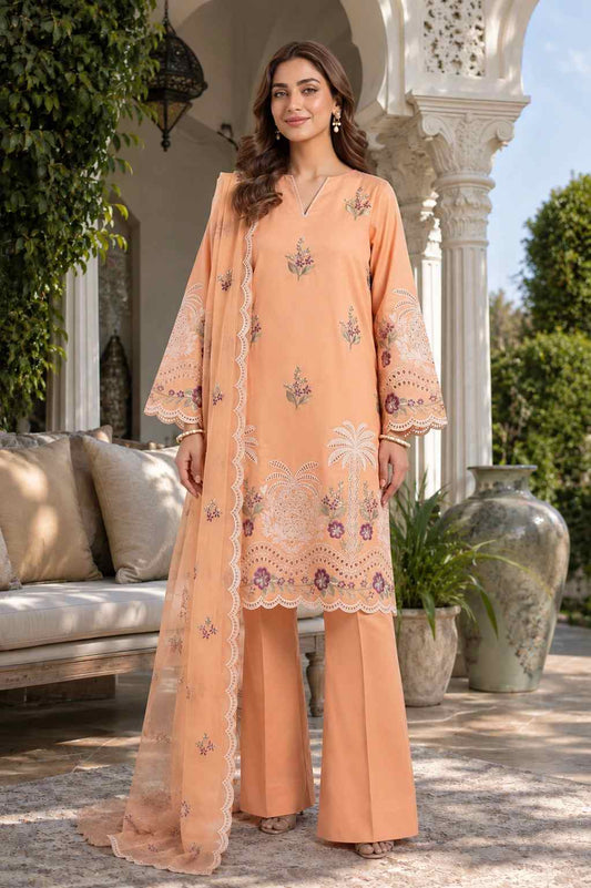 Embroidered Chikankari Lawn Unstitched 3 Pcs