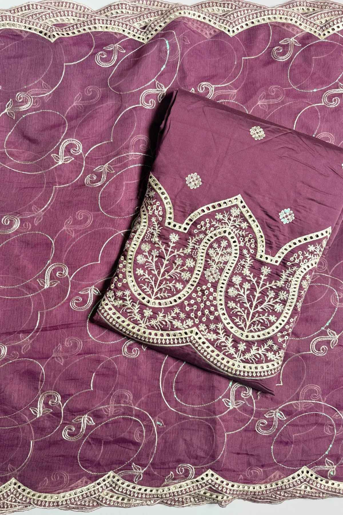 Blume - Premium Heavy Chikankari Unstitched 3 Pcs