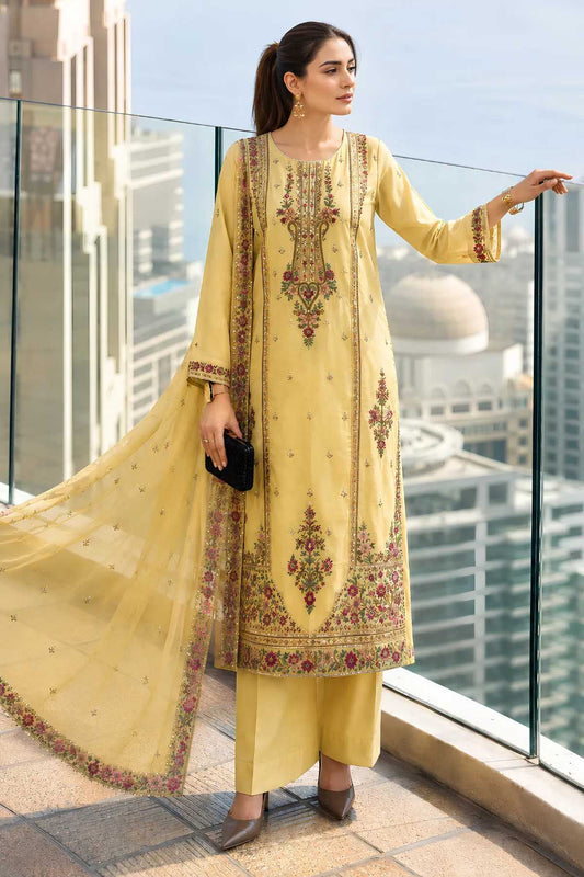 Tilla Zari Embroidered Arabic Lawn Unstitched 3 Pcs
