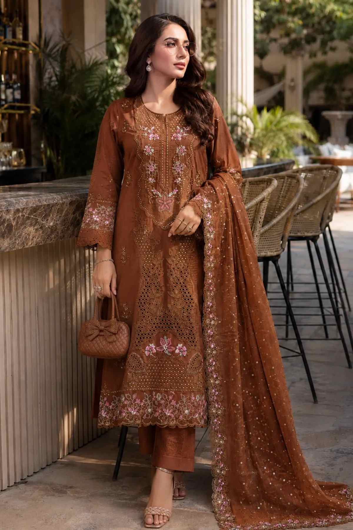 Embroidered Chikankari Unstitched 3 Pcs