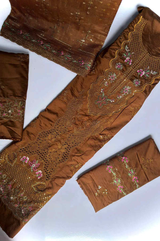 Embroidered Chikankari Unstitched 3 Pcs
