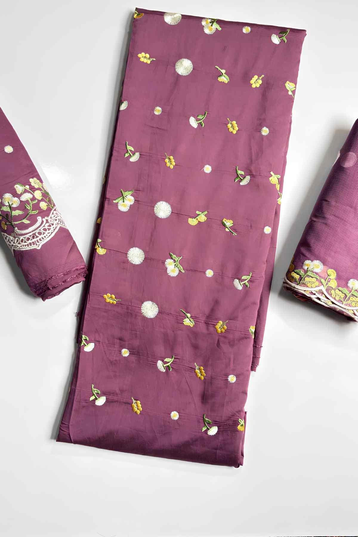 Embroidered  Arabic Lawn Unstitched 3 Pcs