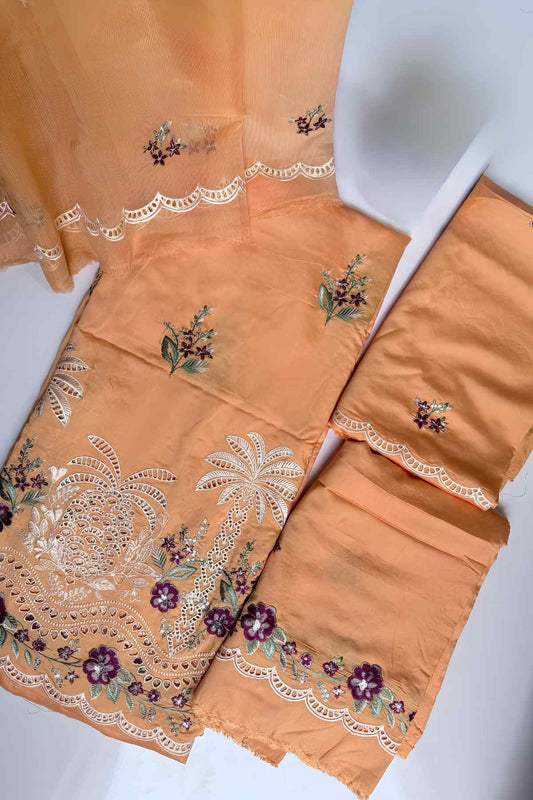 Embroidered Chikankari Lawn Unstitched 3 Pcs