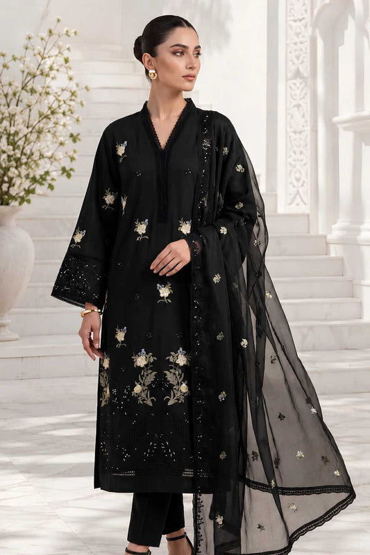 Embroidered Chikankari Arabic Lawn Unstitched 3 Pcs