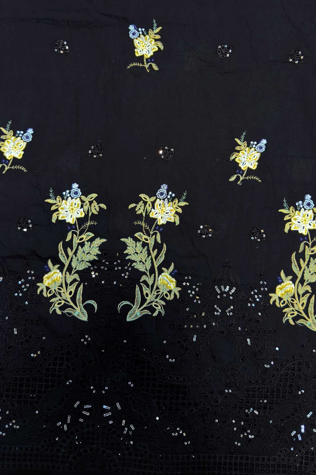 Embroidered Chikankari Arabic Lawn Unstitched 3 Pcs