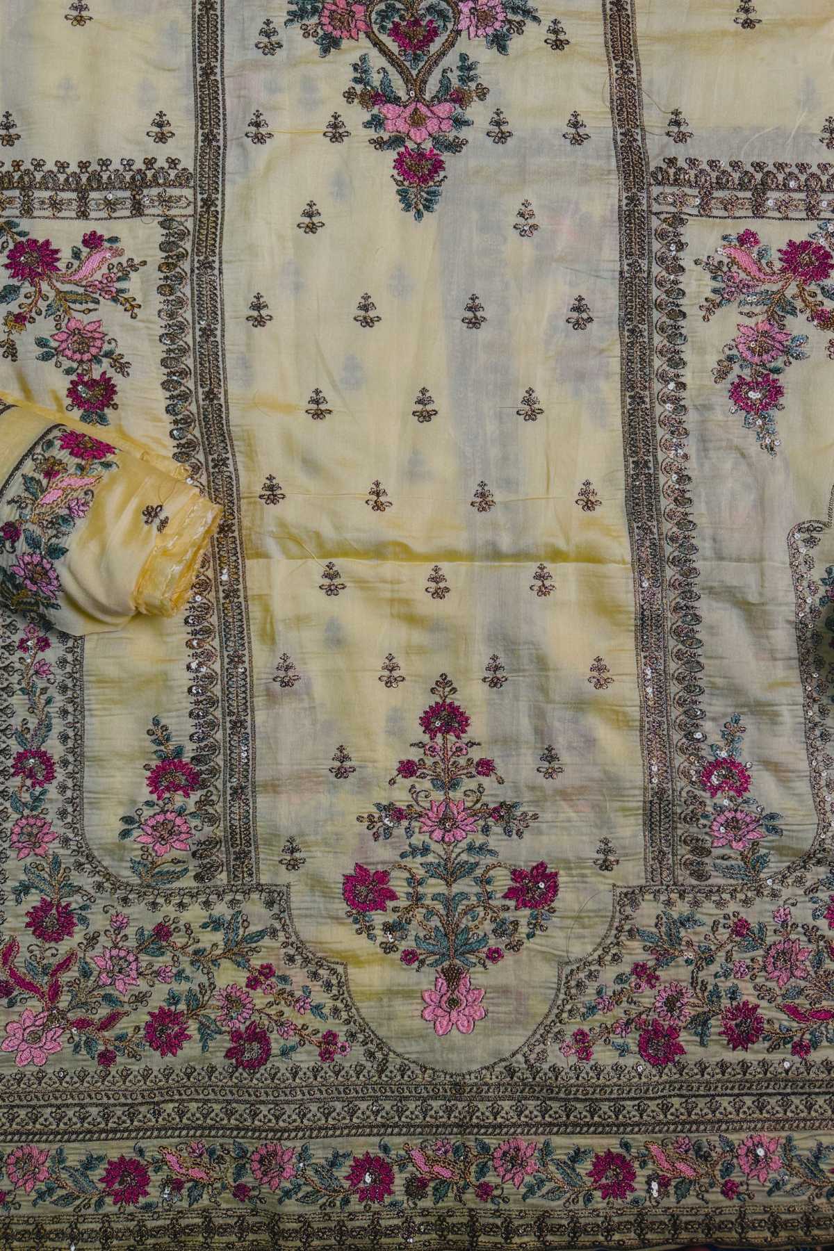 Tilla Zari Embroidered Arabic Lawn Unstitched 3 Pcs