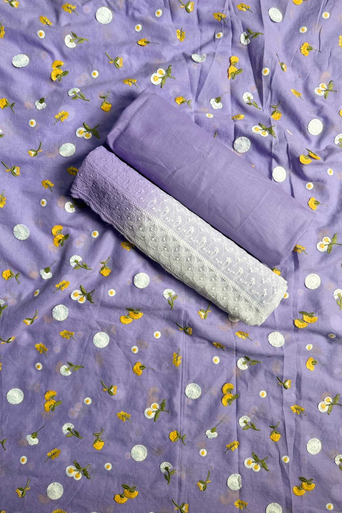 3D Floral Embroidered  Lawn Unstitched 3 Pcs